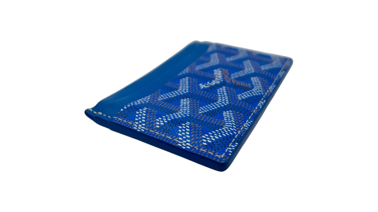 GOYARD ST SULPICE BLUE CANVAS CARD HOLDER