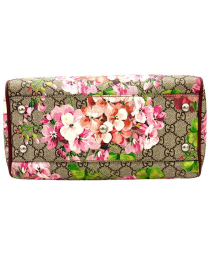 GUCCI MULITCOLOR GG SUPREME BLOOMS BOSTON BAG