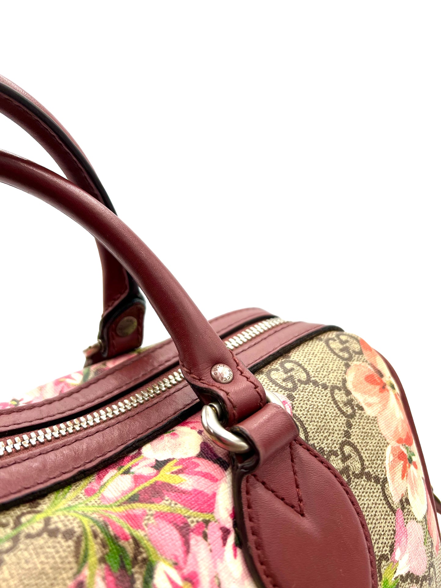 GUCCI MULITCOLOR GG SUPREME BLOOMS BOSTON BAG