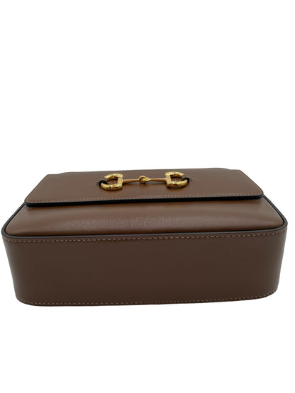 GUCCI HORSEBIT 1955 SMALL BROWN SHOULDER BAG