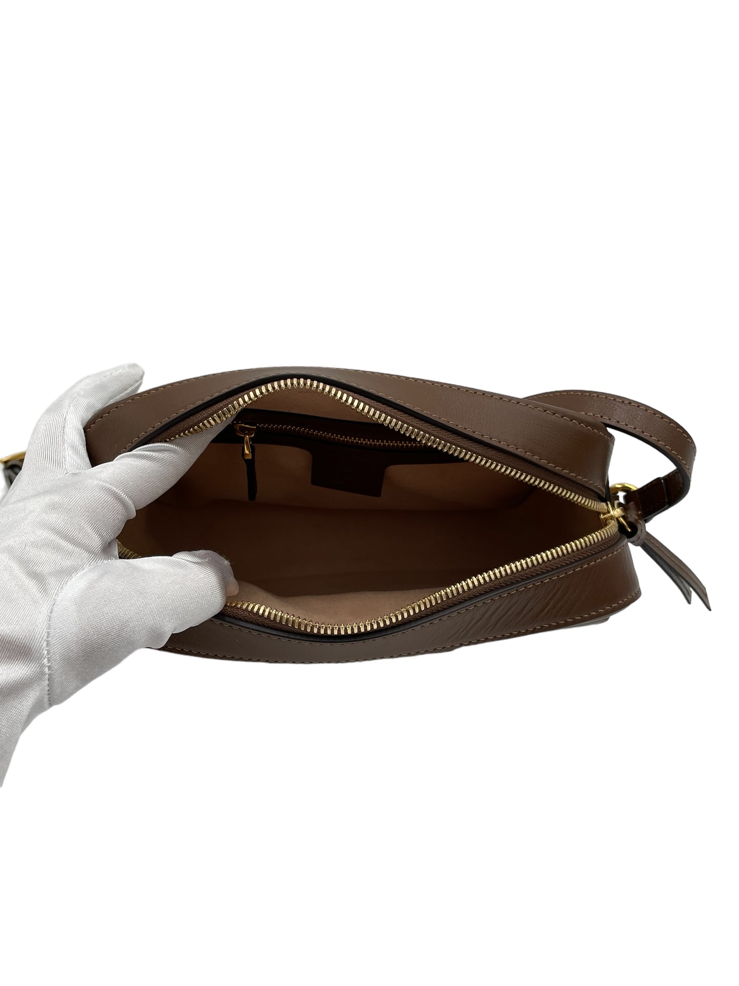 GUCCI HORSEBIT 1955 SMALL BROWN SHOULDER BAG