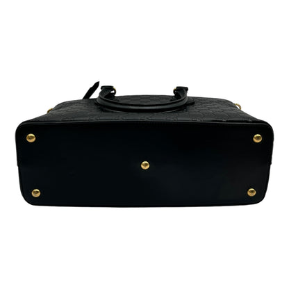 GUCCI BLACK GUCCISSIMA LEATHER SMALL TOTE BAG