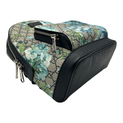GUCCI GG SUPREME CANVAS BLOOMS BACKPACK SMALL BLUE