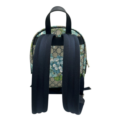 GUCCI GG SUPREME CANVAS BLOOMS BACKPACK SMALL BLUE
