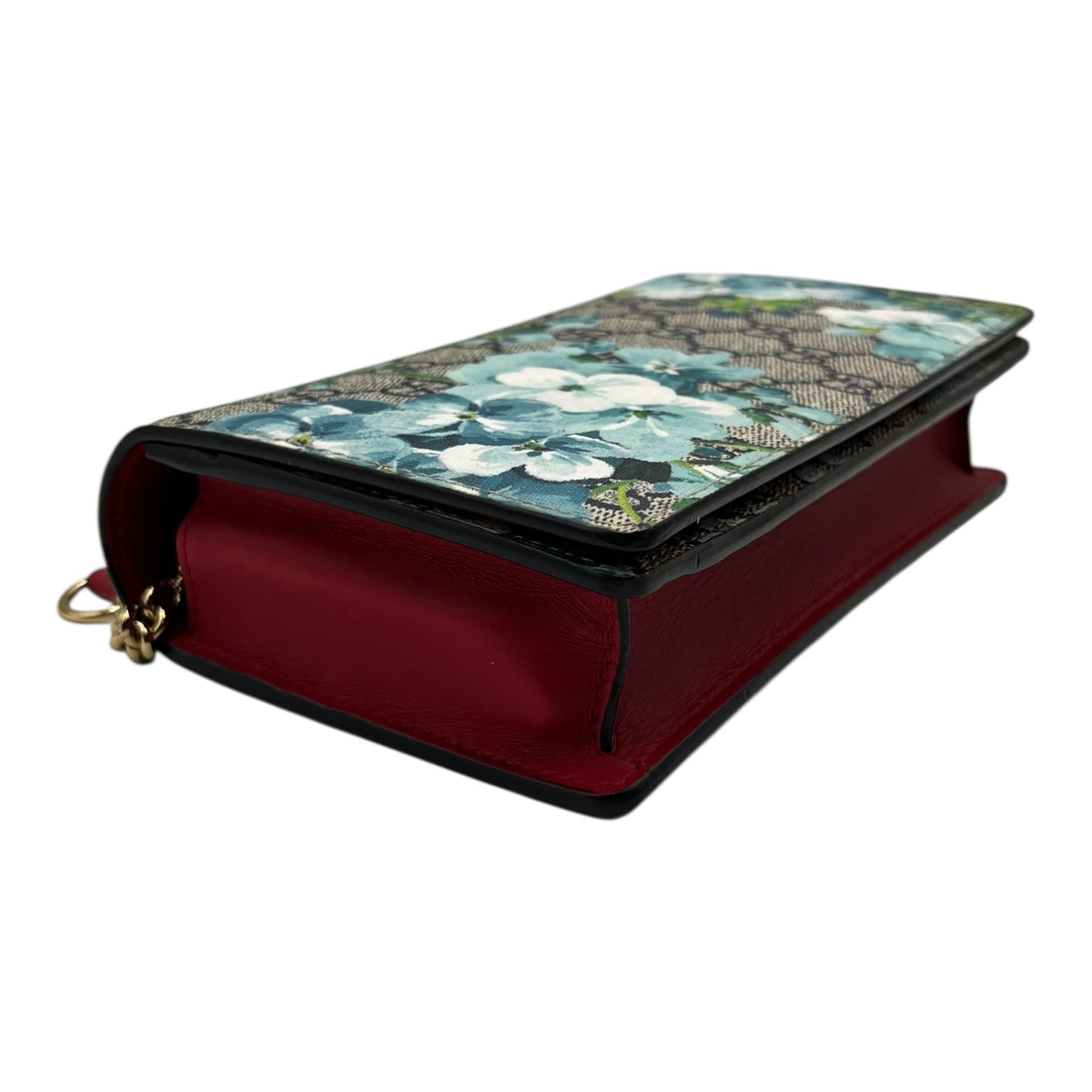 GUCCI MULTICOLOR GG SUPREME BLOOMS WALLET ON CHAIN