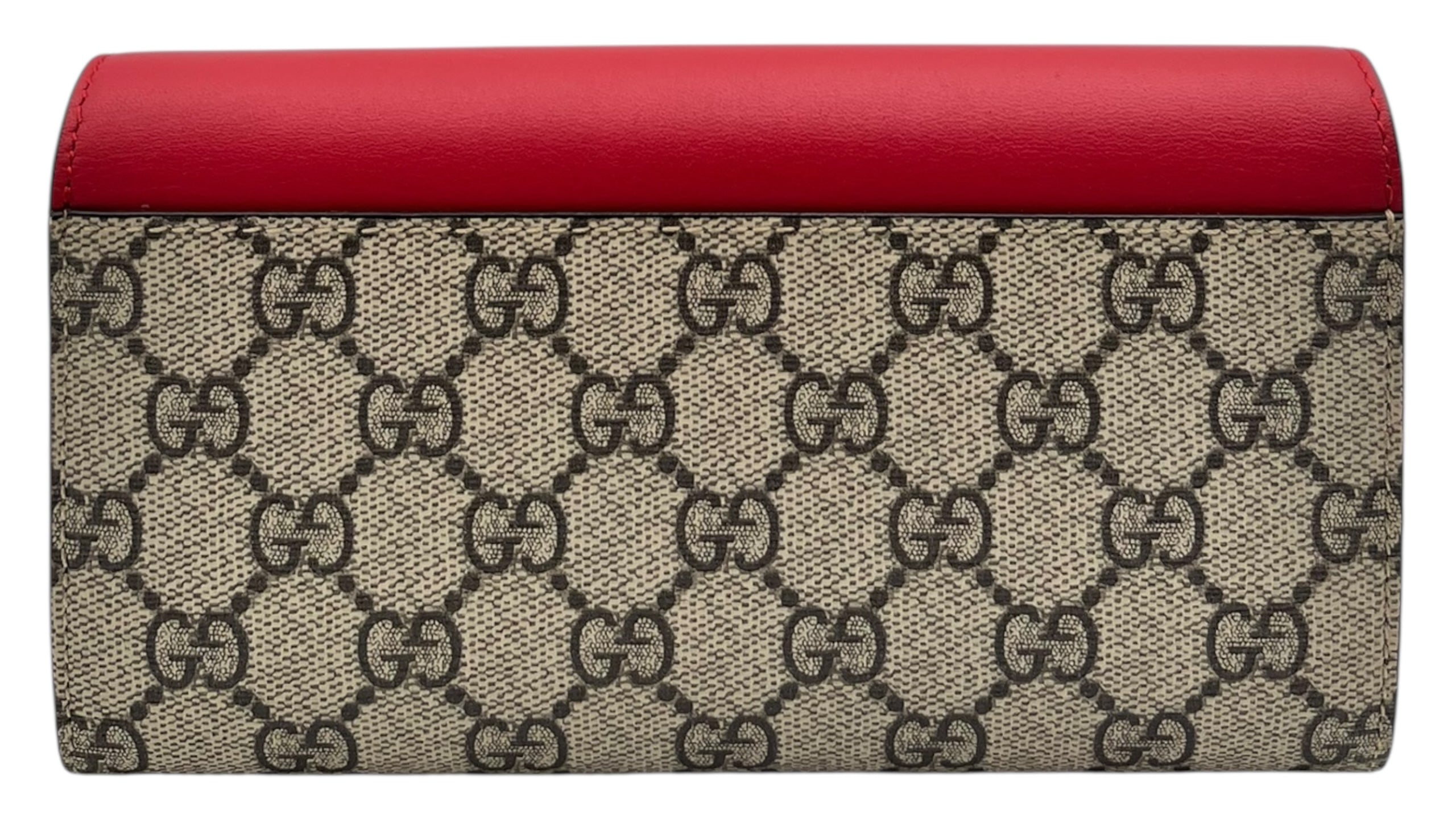 GUCCI PADLOCK CONTINENTAL WOC  GG COATED CANVAS