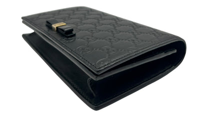 GUCCI GUCCISSIMA BLACK WALLET ON CHAIN