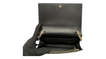 GUCCI GUCCISSIMA BLACK WALLET ON CHAIN
