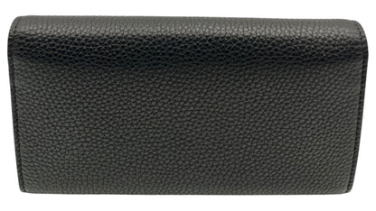 GUCCI BLIND FOR LOVE BEE LONG BLACK CONTINENTAL WALLET