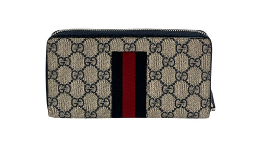 GUCCI GG CANVAS ZIPPY LONG WALLET