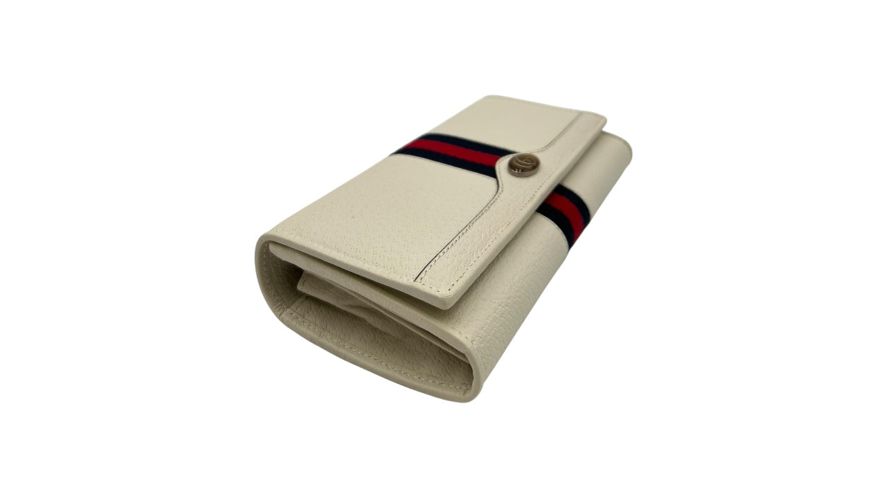 GUCCI OPHIDA WHITE LEATHER WOC CROSSBODY BAG