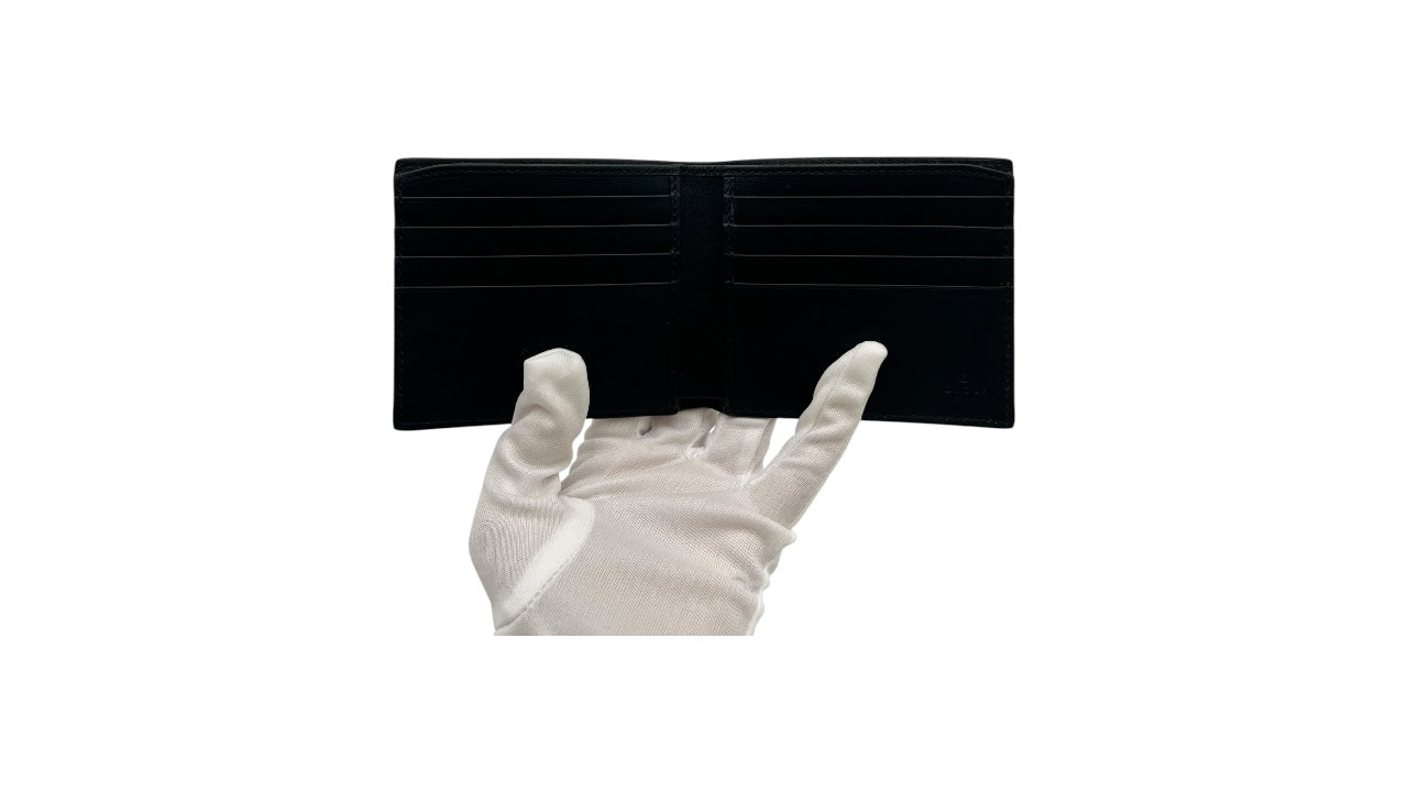 GUCCI BEIGE GG SUPREME CANVAS TIGER PRINT BIFOLD SHORT WALLET