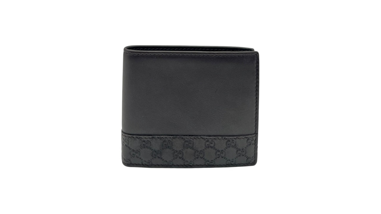 GUCCI DARK BROWN GUCCISSIMA LEATHER BIFOLD COMPACT WALLET