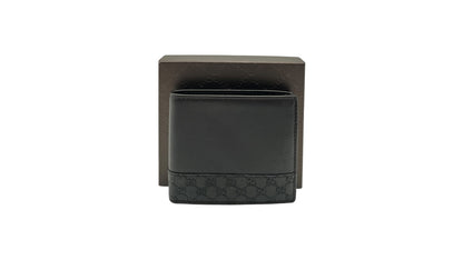 GUCCI DARK BROWN GUCCISSIMA LEATHER BIFOLD COMPACT WALLET