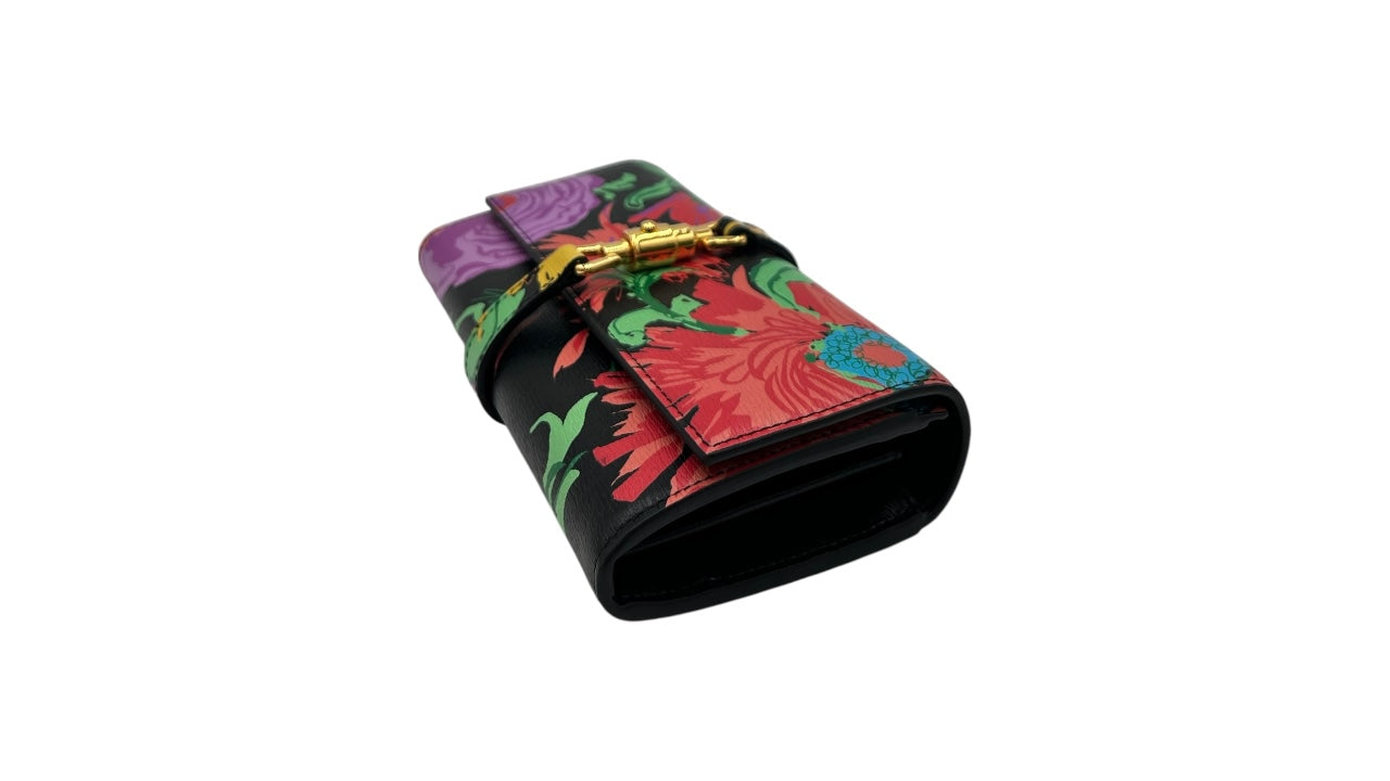 GUCCI JACKIE 1961 KEN SCOTT FLORAL WALLET ON CHAIN