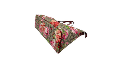 GUCCI PINK BLOOMS GG CANVAS SHOPPING TOTE