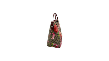 GUCCI PINK BLOOMS GG CANVAS SHOPPING TOTE