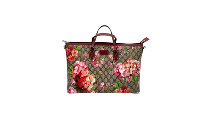 GUCCI PINK BLOOMS GG CANVAS SHOPPING TOTE