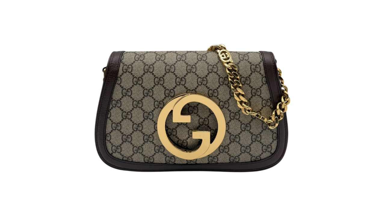 GUCCI BLONDIE GG CANVAS SHOULDER BAG