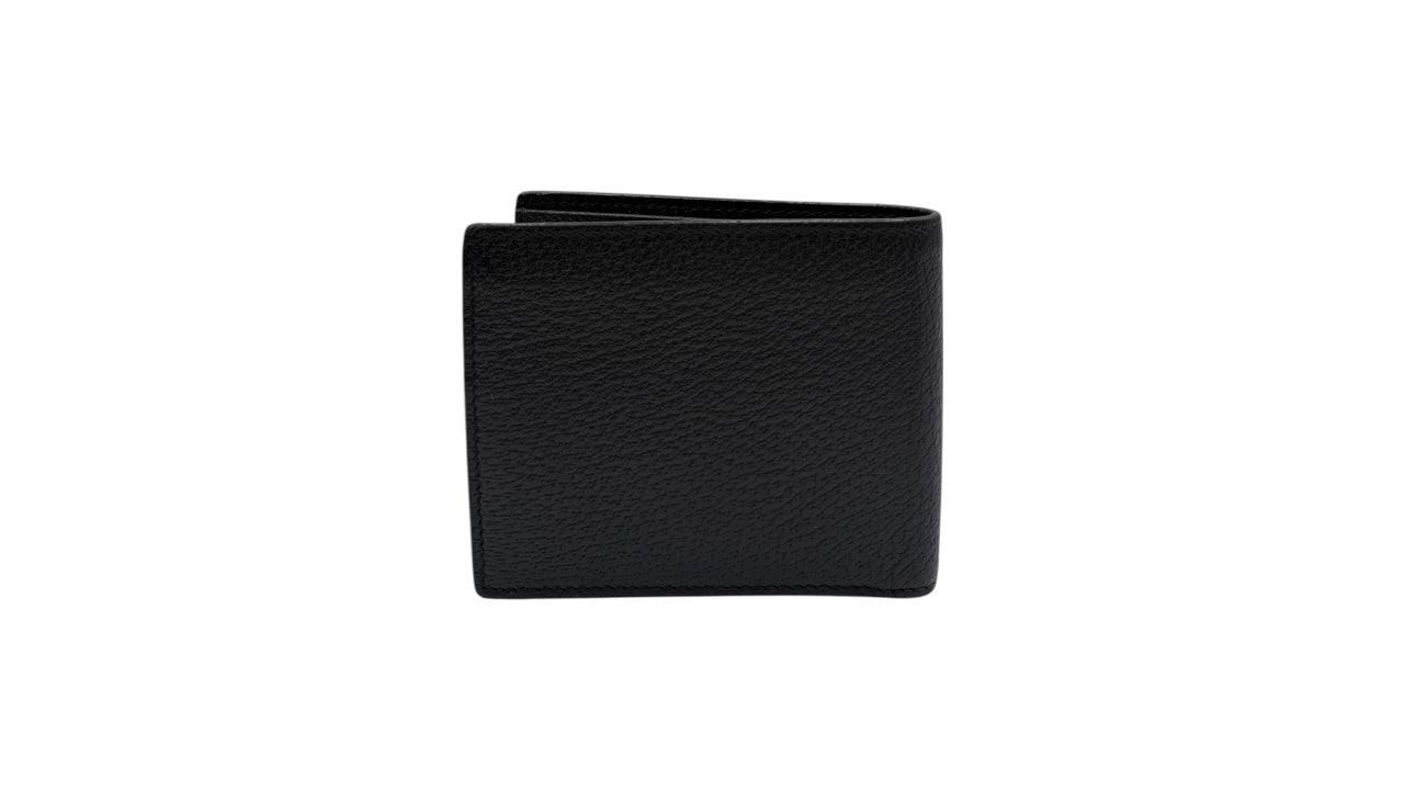 GUCCI CALFSKIN BEE BI-FOLD WALLET BLACK