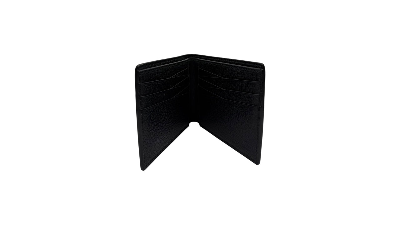 GUCCI CALFSKIN BEE BI-FOLD WALLET BLACK