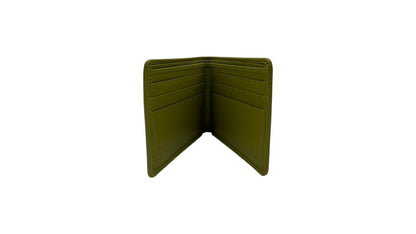 GUCCI GG SUPREME CANVAS BI-FOLD WALLET LIME INTERIOR