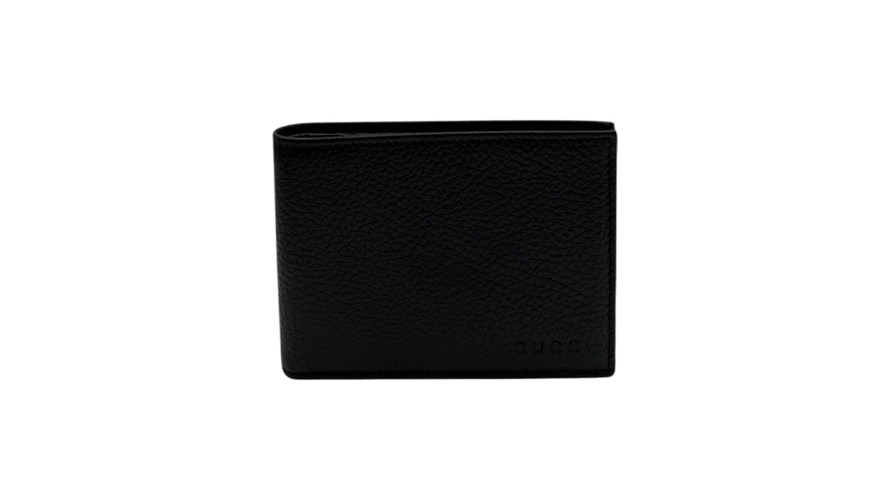 GUCCI BLACK GRAIN LEATHER BIFOLD WALLET