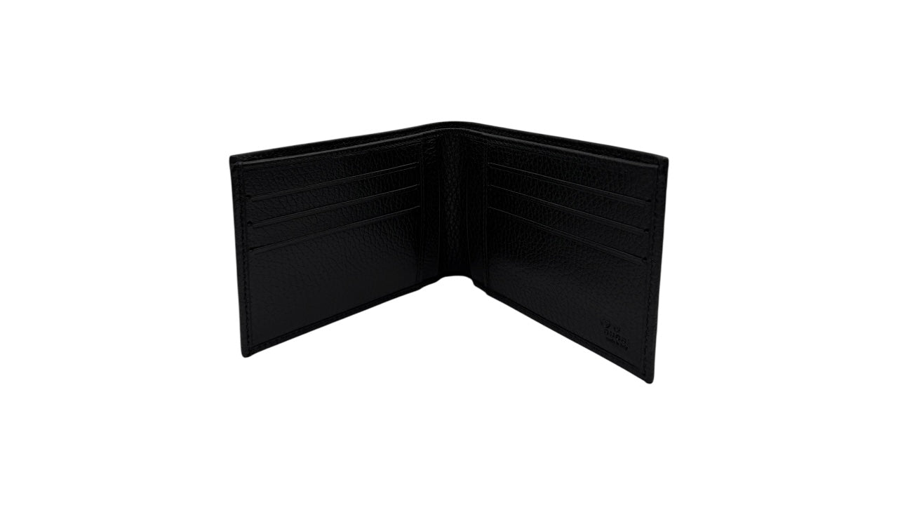 GUCCI BLACK GRAIN LEATHER BIFOLD WALLET