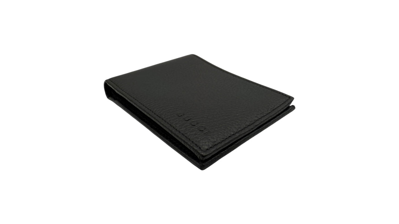 GUCCI BLACK GRAIN LEATHER BIFOLD WALLET