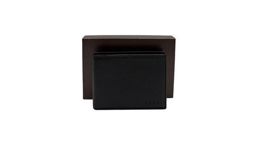 GUCCI BLACK GRAIN LEATHER BIFOLD WALLET