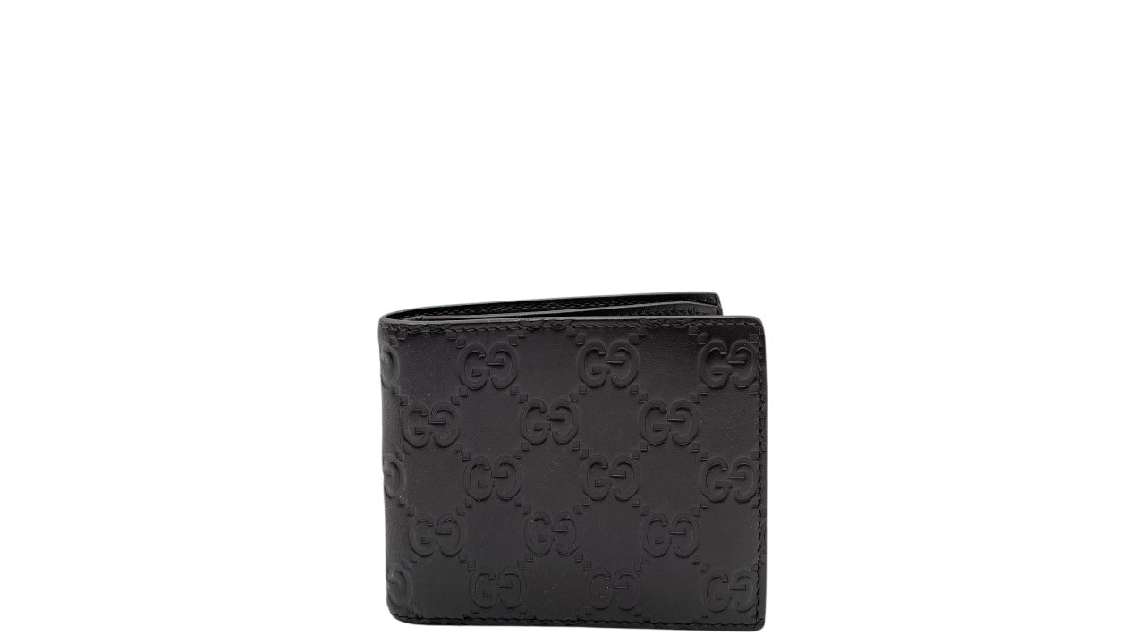GUCCI GG GUCCISSIMA BLACK LEATHER WALLET