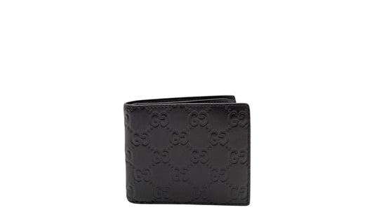 GUCCI GG GUCCISSIMA BLACK LEATHER WALLET