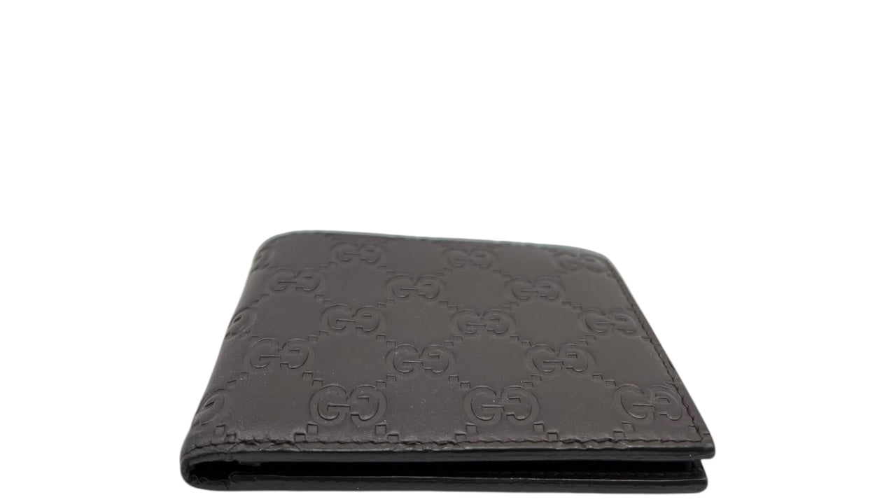 GUCCI GG GUCCISSIMA BLACK LEATHER WALLET