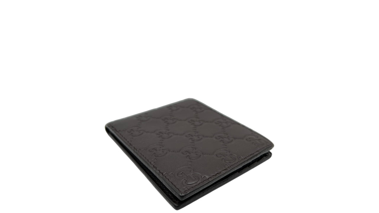 GUCCI GG GUCCISSIMA BLACK LEATHER WALLET