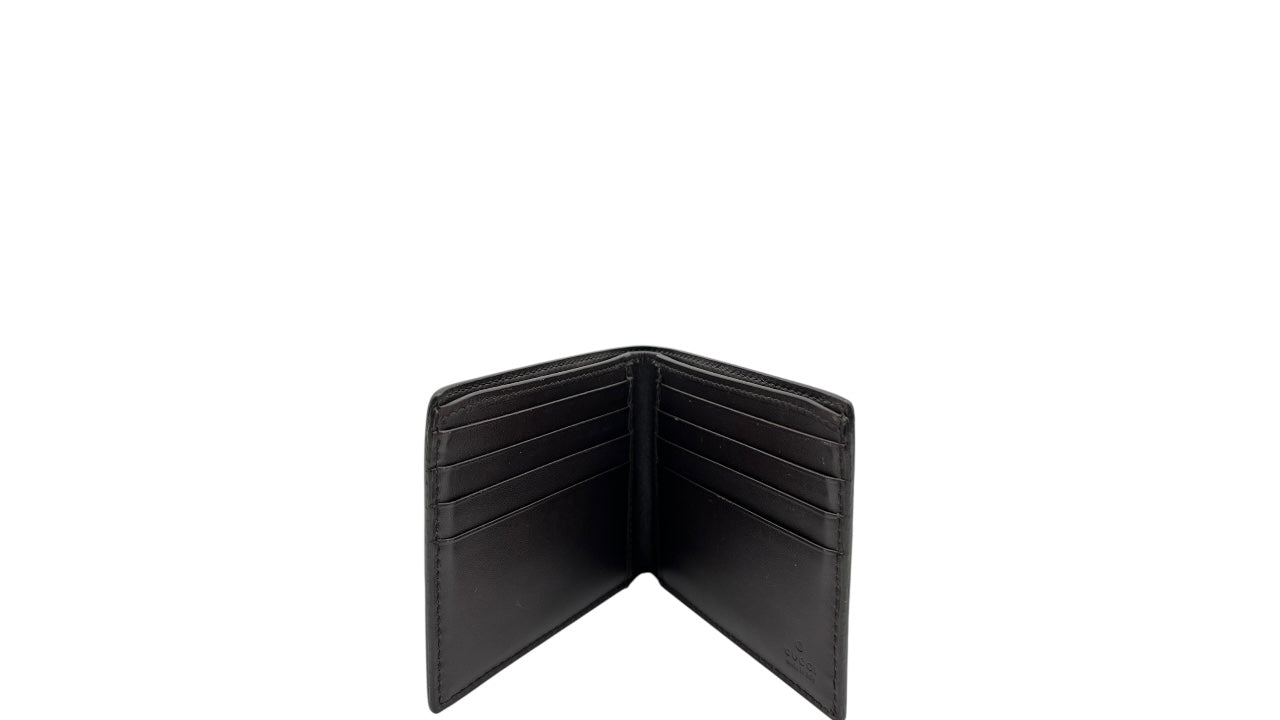 GUCCI GG GUCCISSIMA BLACK LEATHER WALLET