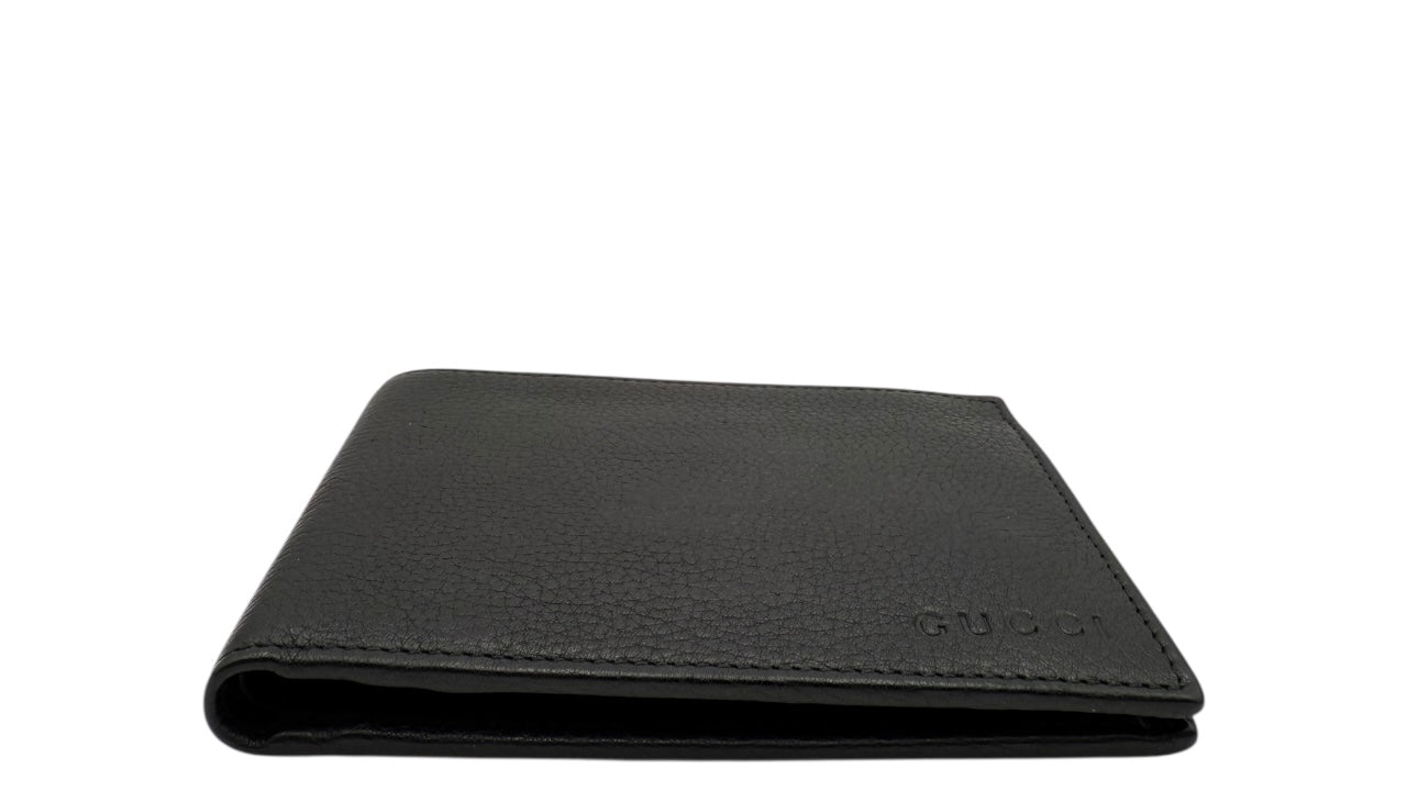 GUCCI BLACK CALFSKIN LEATHER BIFOLD WALLET (GIANT ONE)