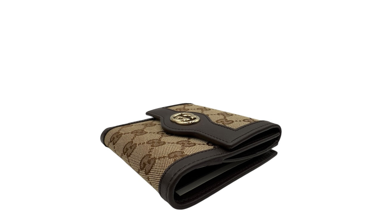 GUCCI GG MONOGRAM CANVAS SHORT WALLET