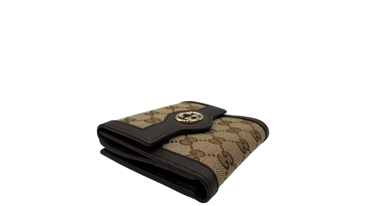 GUCCI GG MONOGRAM CANVAS SHORT WALLET