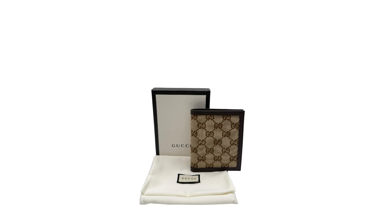 GUCCI MONOGRAM CANVAS SHORT WALLET