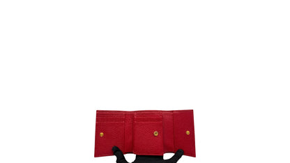 GUCCI GG MARMONT RED LEATHER TRIFOLD WALLET