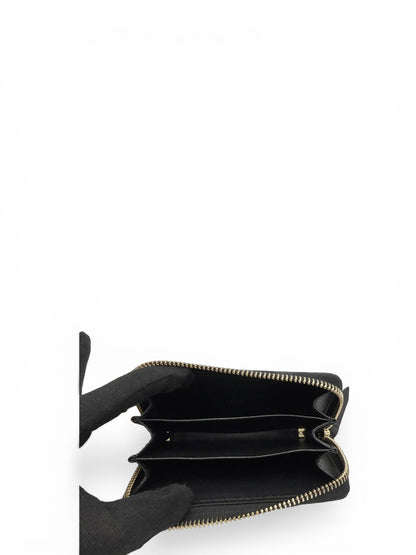 GUCCI GUCCISSIMA ZIP AROUND CARD CASE BLACK
