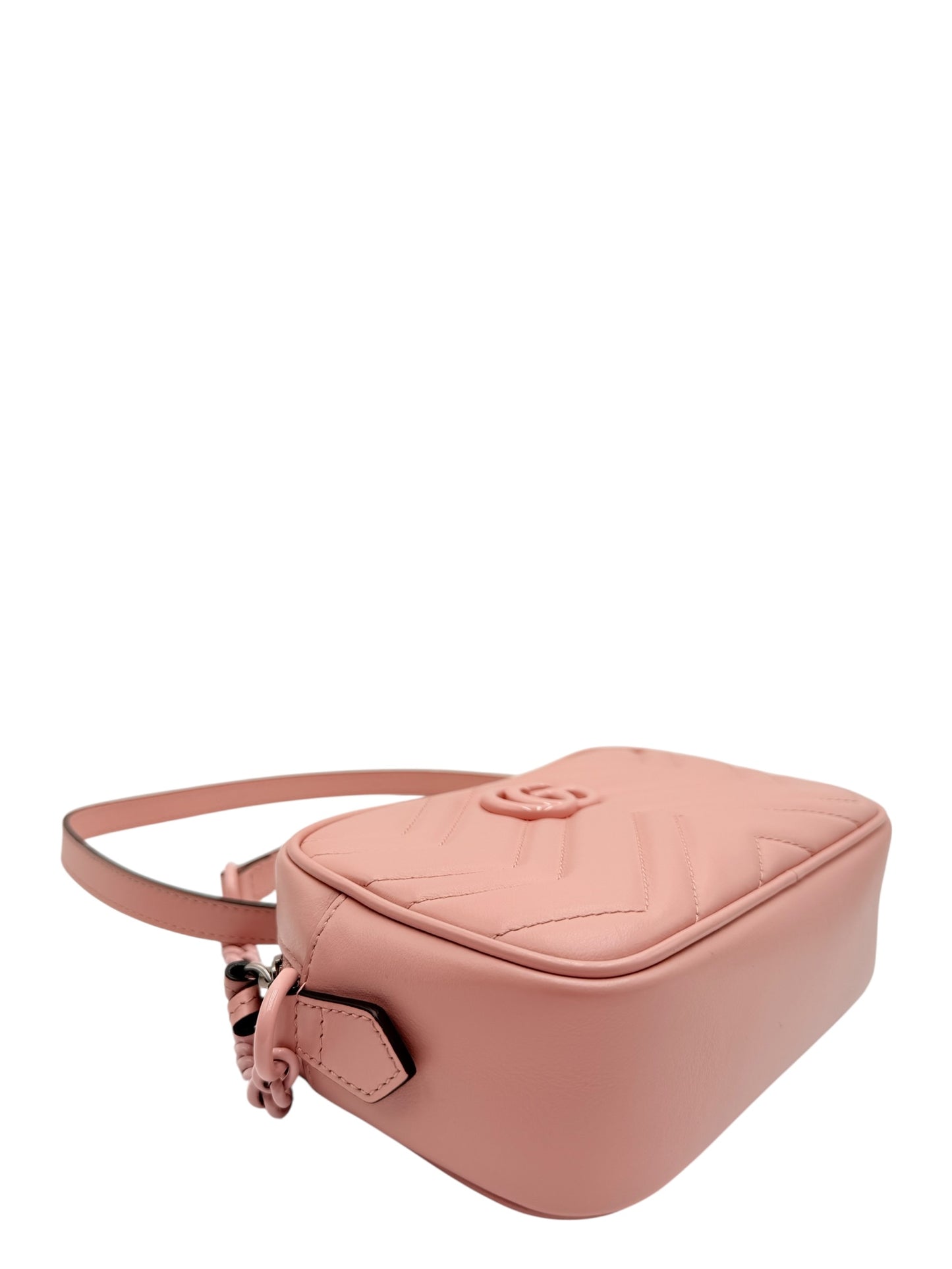 GUCCI GG MARMONT LEATHER CROSSBODY BAG PINK