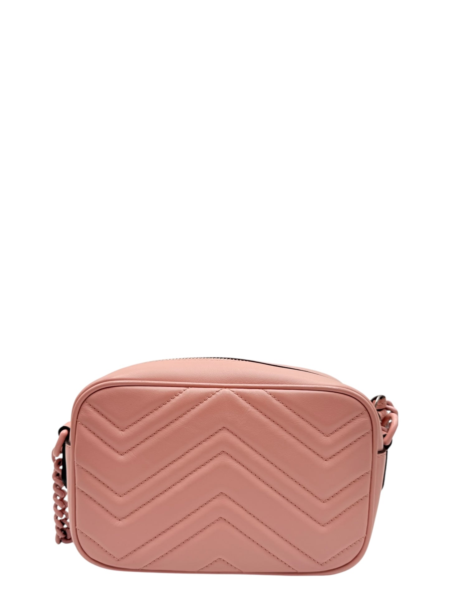 GUCCI GG MARMONT LEATHER CROSSBODY BAG PINK