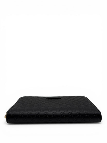 GUCCI MICROGUCCISSIMA ZIP-AROUND WALLET – BLACK