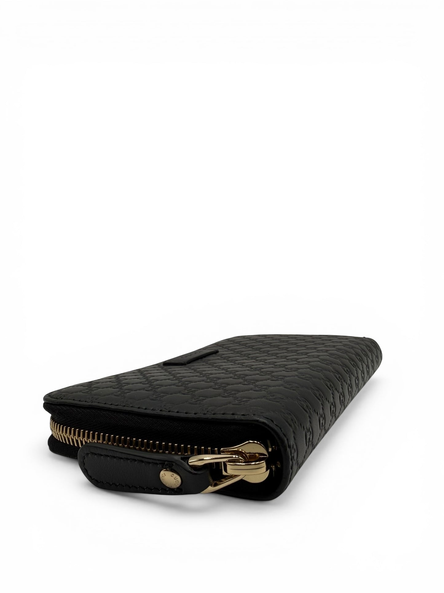 GUCCI MICROGUCCISSIMA ZIP-AROUND WALLET – BLACK