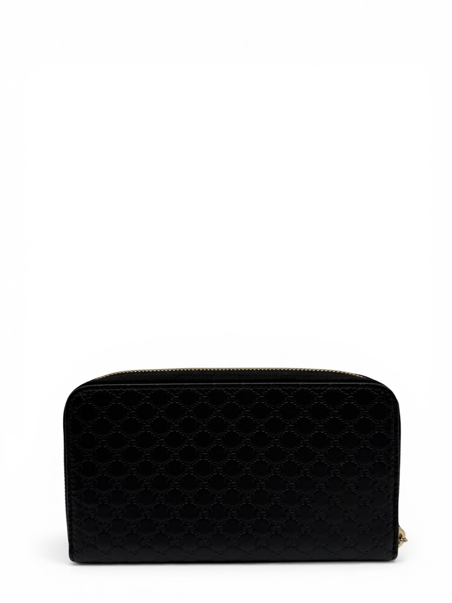 GUCCI MICROGUCCISSIMA ZIP-AROUND WALLET – BLACK