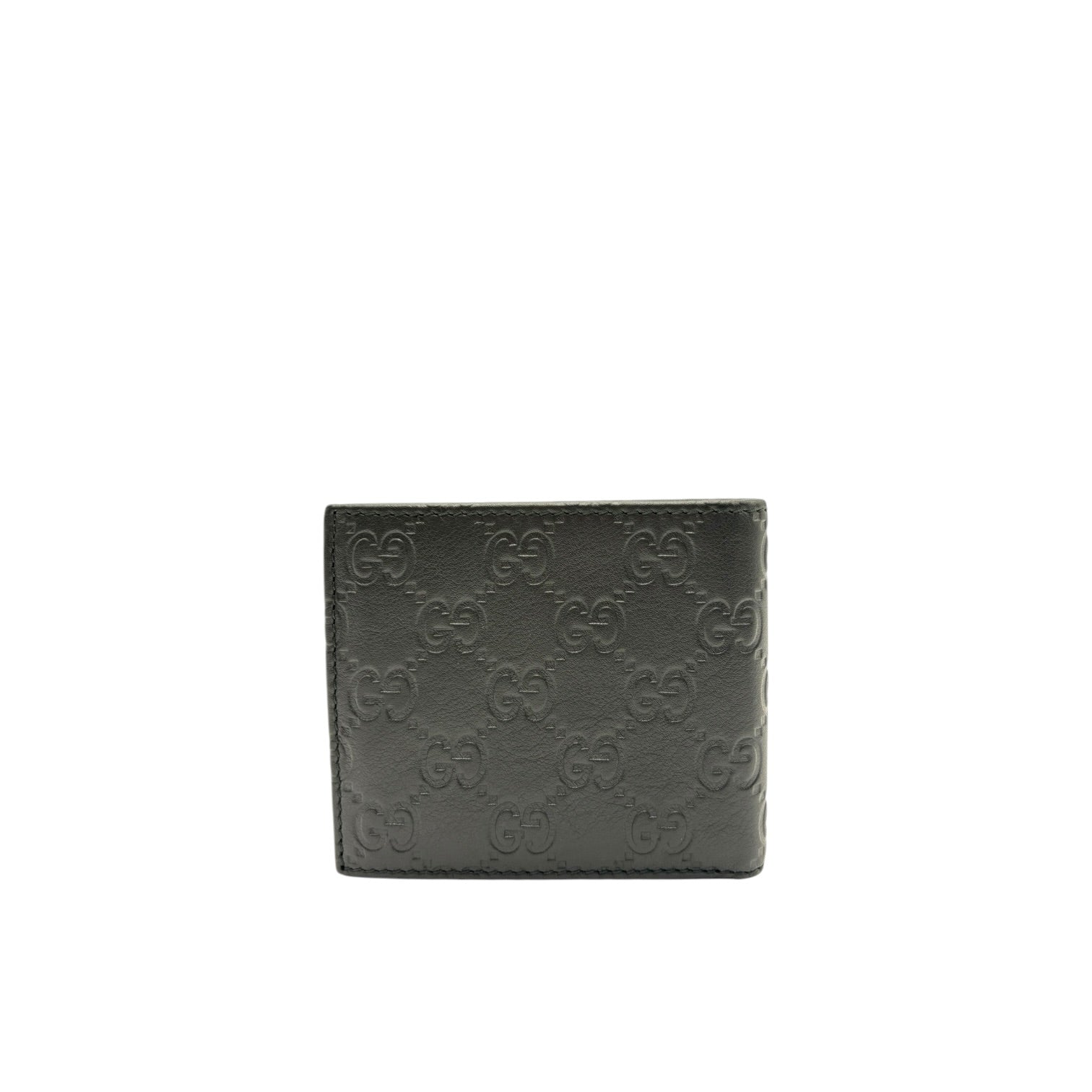 GUCCI BLACK GUCCISSIMA LEATHER BIFOLD WALLET