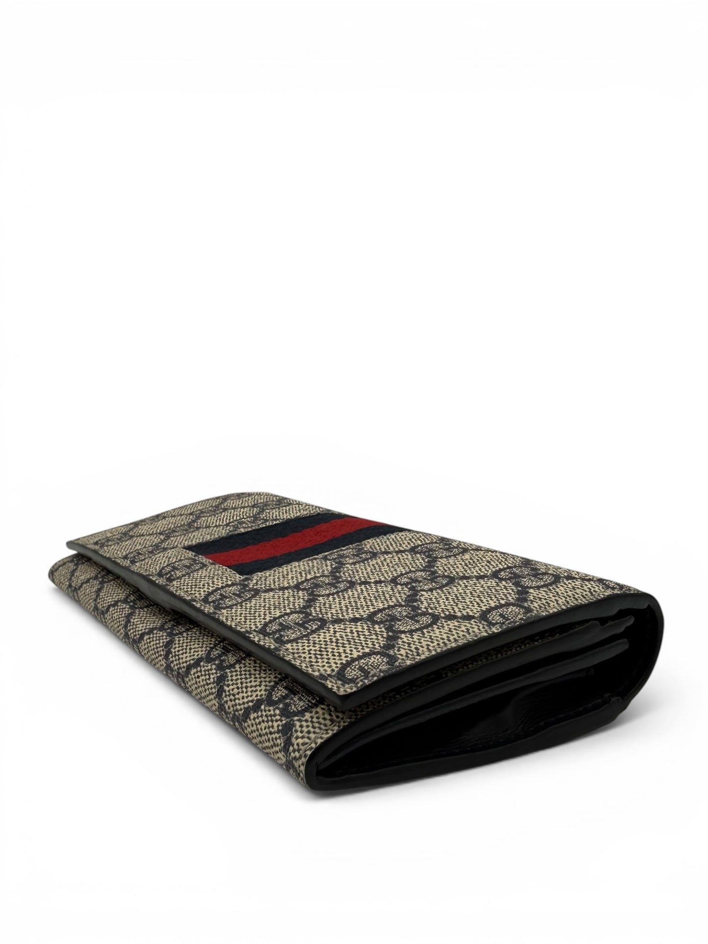 GUCCI GG MONOGRAM CALFSKIN WEB CONTINETIAL WALLET