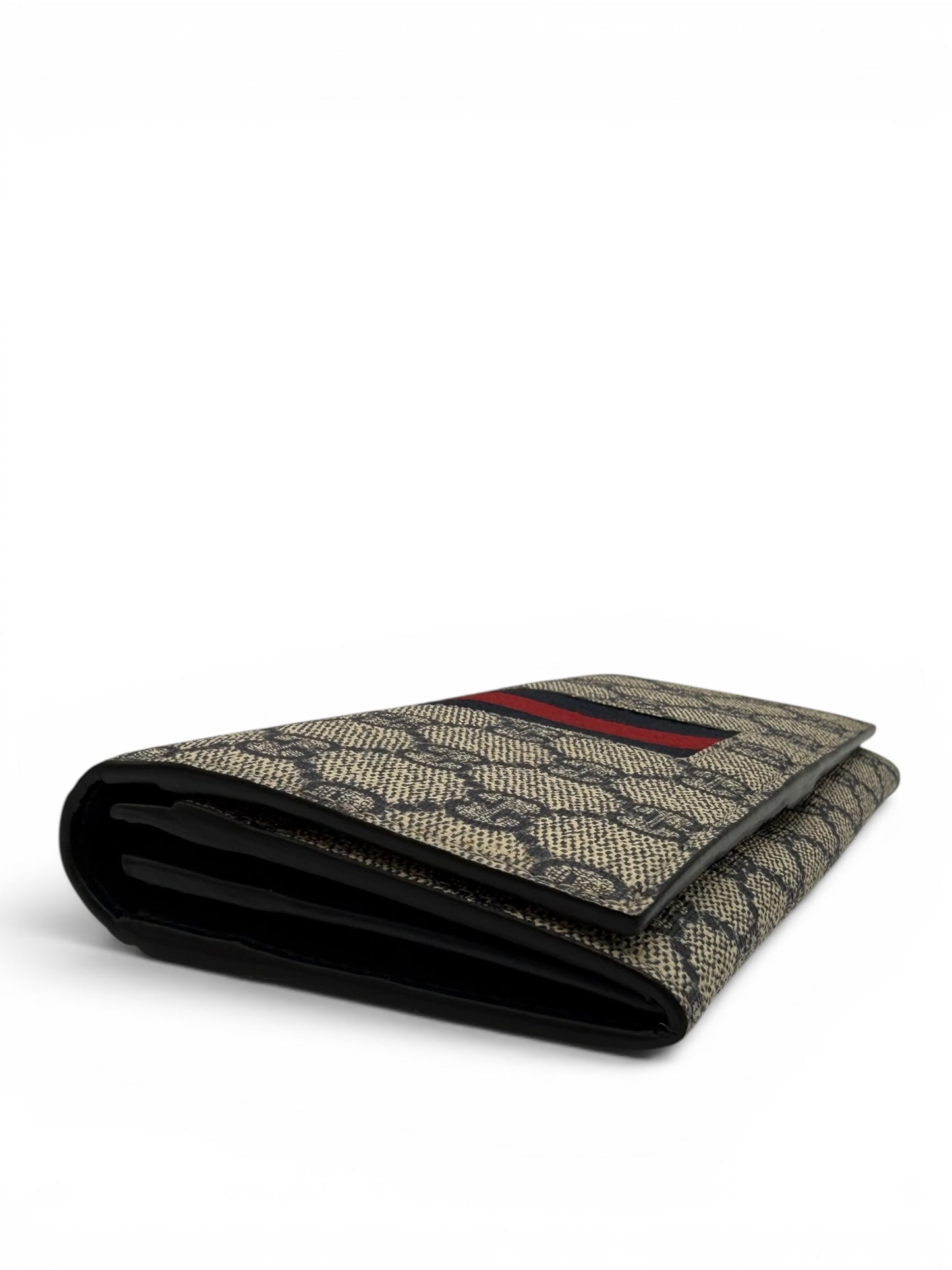 GUCCI GG MONOGRAM CALFSKIN WEB CONTINETIAL WALLET