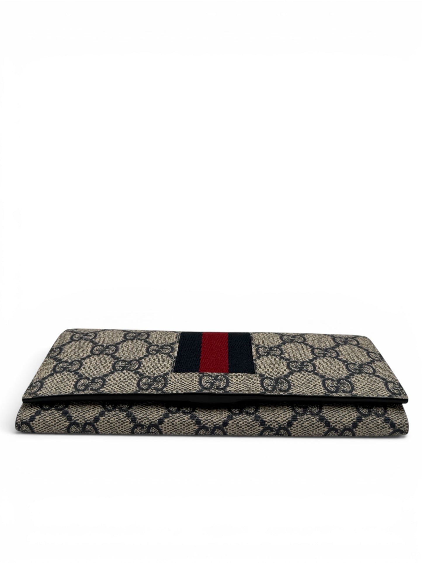 GUCCI GG MONOGRAM CALFSKIN WEB CONTINETIAL WALLET